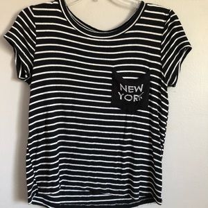 wear seal new york black and white shirt